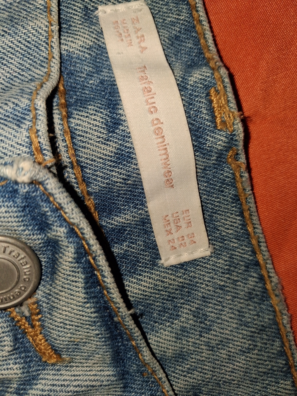 Zara Light Blue Skinny Jeans with White Lace-Up Side Trim - Picture 5 of 6